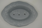 Preview: Seifenschale Keramik mit Rosenprägung oval
