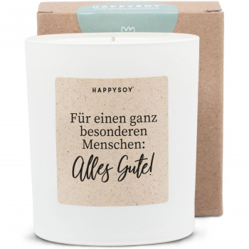 HAPPYSOY Duftkerze - Für einen ganz besonderen Menschen: Alles Gute!