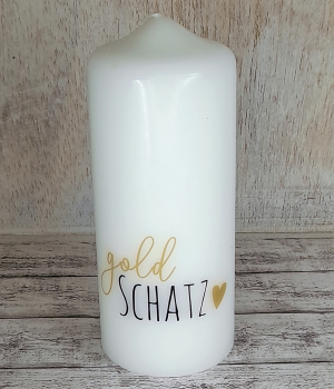 Preview: Spruchkerze Goldschatz