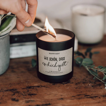 Preview: HAPPYSOY Duftkerze - Wie schön, dass es Dich gibt!