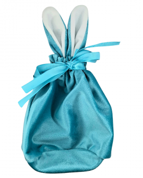 Geschenkbeutel Hase blau