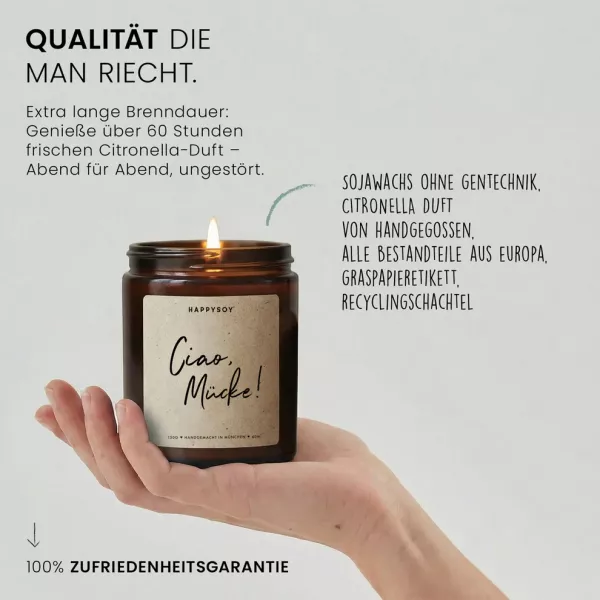 HAPPYSOY Duftkerze - Ciao Mücke!