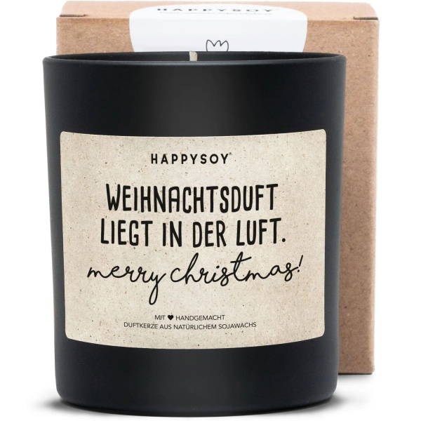 HAPPYSOY Duftkerze - Weihnachtsduft liegt in der Luft!