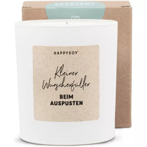 HAPPYSOY Duftkerze  - Kleiner Wunscherfüller beim Auspusten