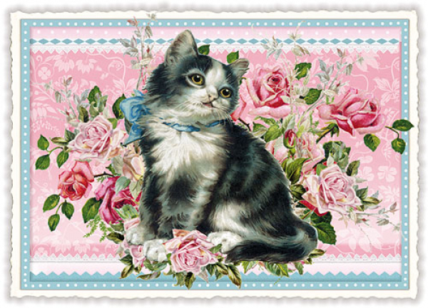 Nostalgiekarte Katze