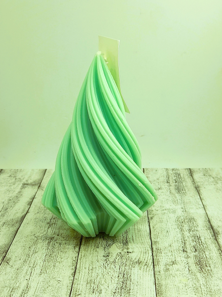 Kerze Tannenbaum grün medium