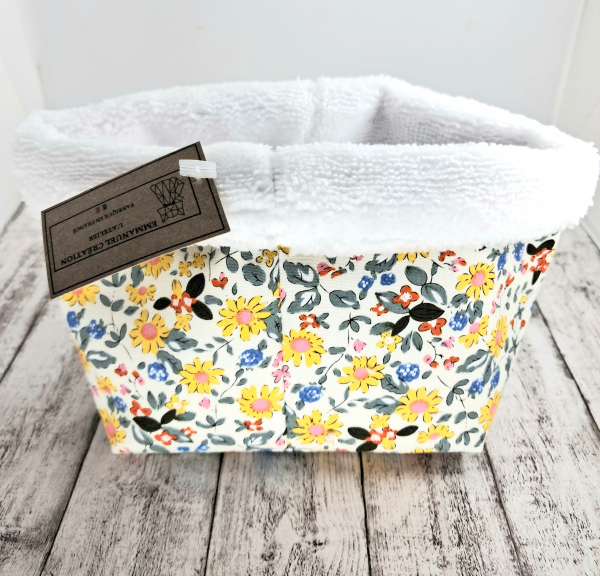 Kosmetikkorb Blumen gelb